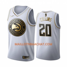 Maillot NBA Atlanta Hawks John Collins 20 Nike 2019-20 Blanc Golden Edition Swingman - Homme